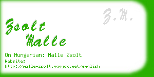 zsolt malle business card